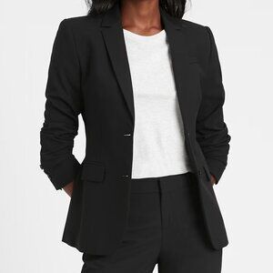 EUC Black Banana Republic Lightweight Wool Blazer Suit Jacket 6P 6 Petite